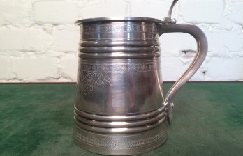 Серебряная русская пивная кружка